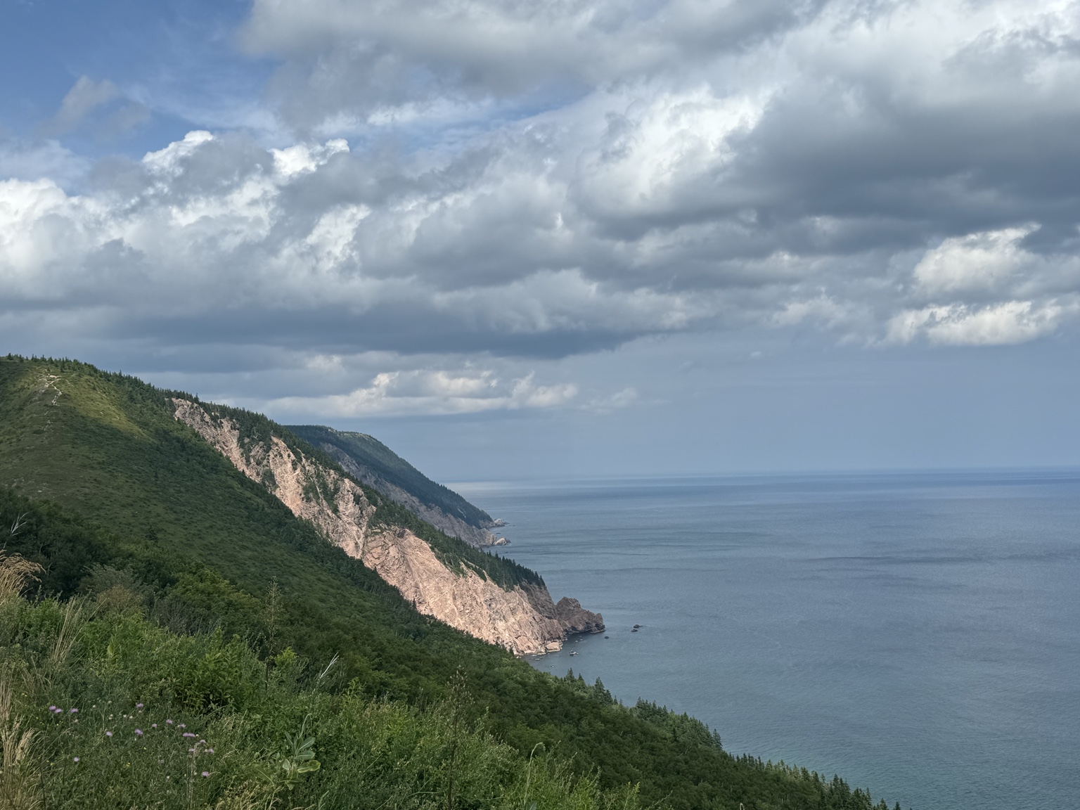 Cabot Trail coastal road and cliffs