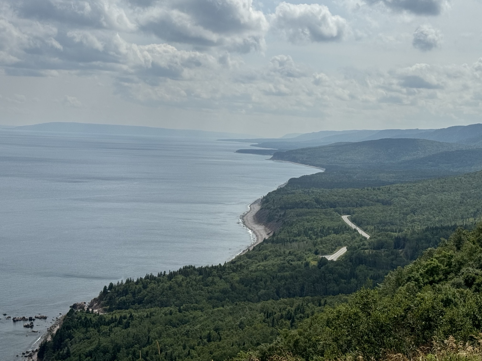 Coastal overlook on the Cabot Trail in Nova Scotia